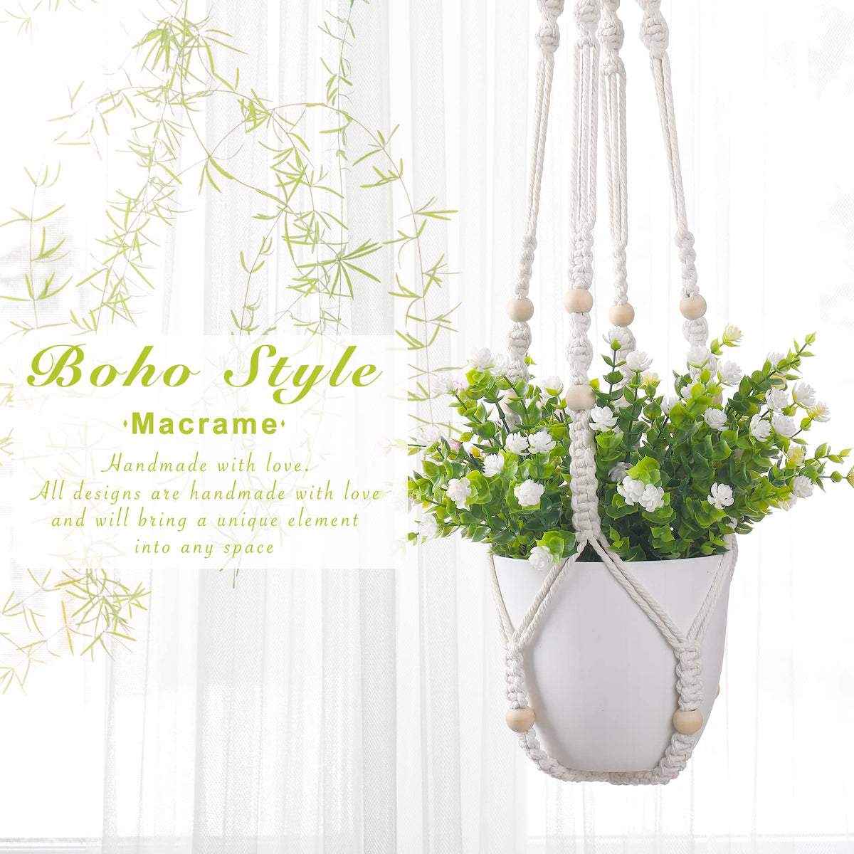 YIBOT Heavy cord construction supports heavier planters