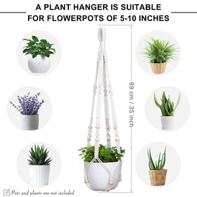 YIBOT Macrame hanger fits 4–15 inch pots for versatile styling