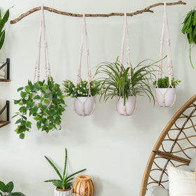 YIBOT Ivory macrame detail highlighting elegant decor