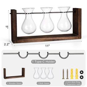 YIBOT hydroponics vase with bracket facilitates simple water changes.