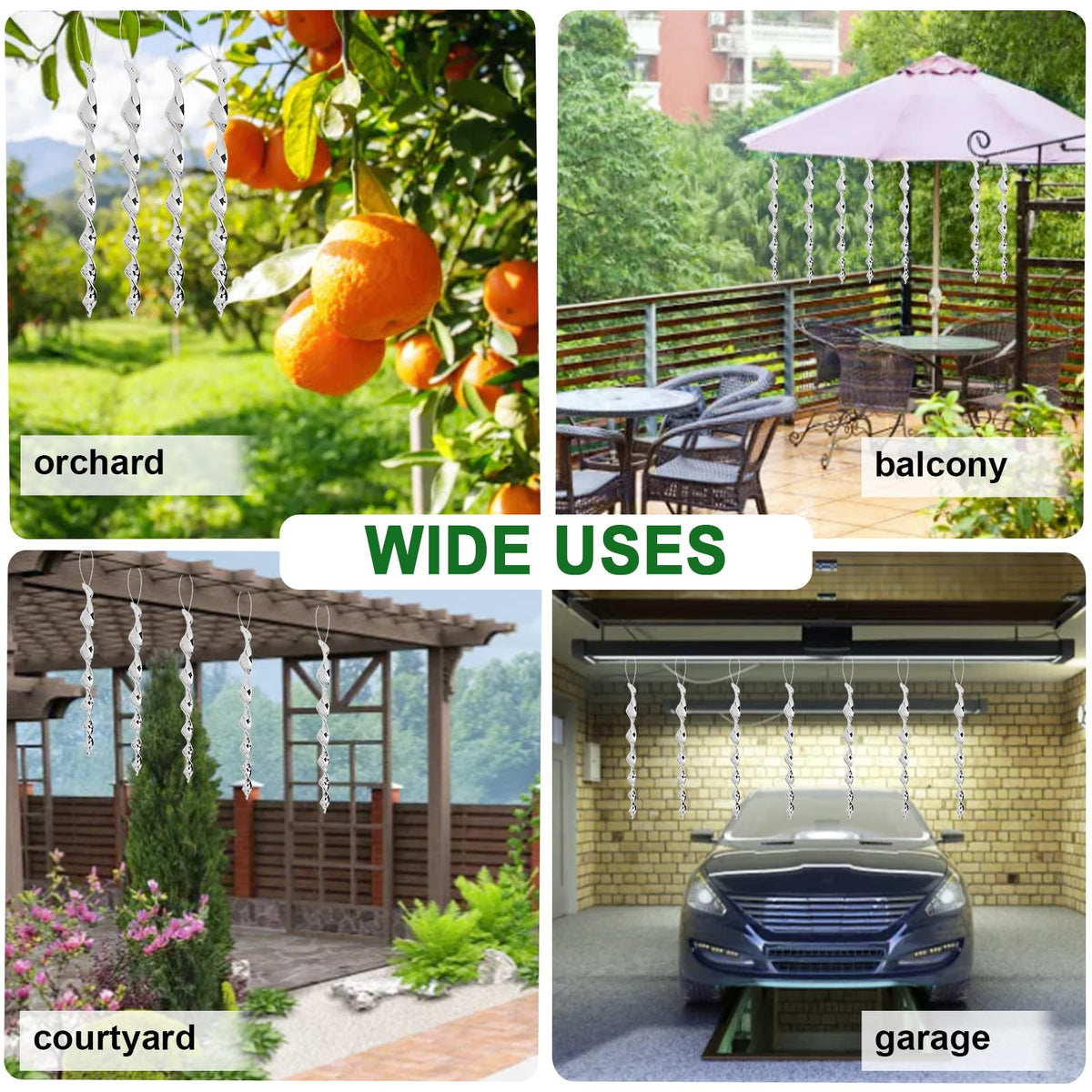 YIChongDan noise-free bird deterrent for patios and pools.