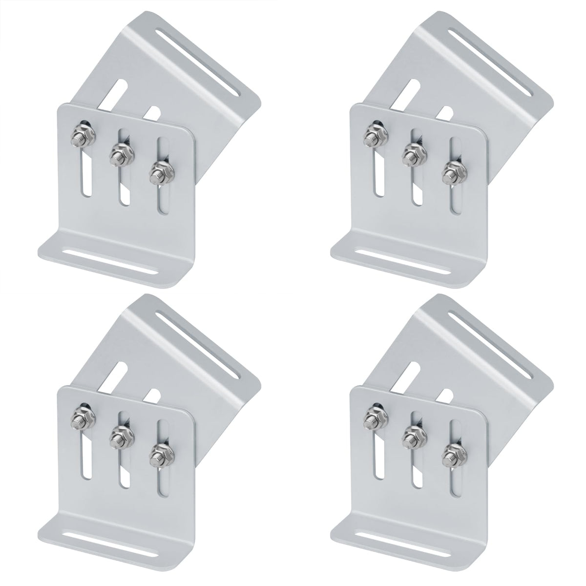 YIDU69Q tilt-mount brackets close-up showing corrosion-resistant 6063 aluminum for outdoor RV mounting