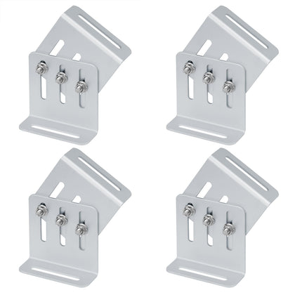 YIDU69Q tilt-mount brackets close-up showing corrosion-resistant 6063 aluminum for outdoor RV mounting