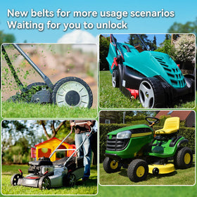 YIEHRNS belt material emphasizes reliability for lawn care tasks