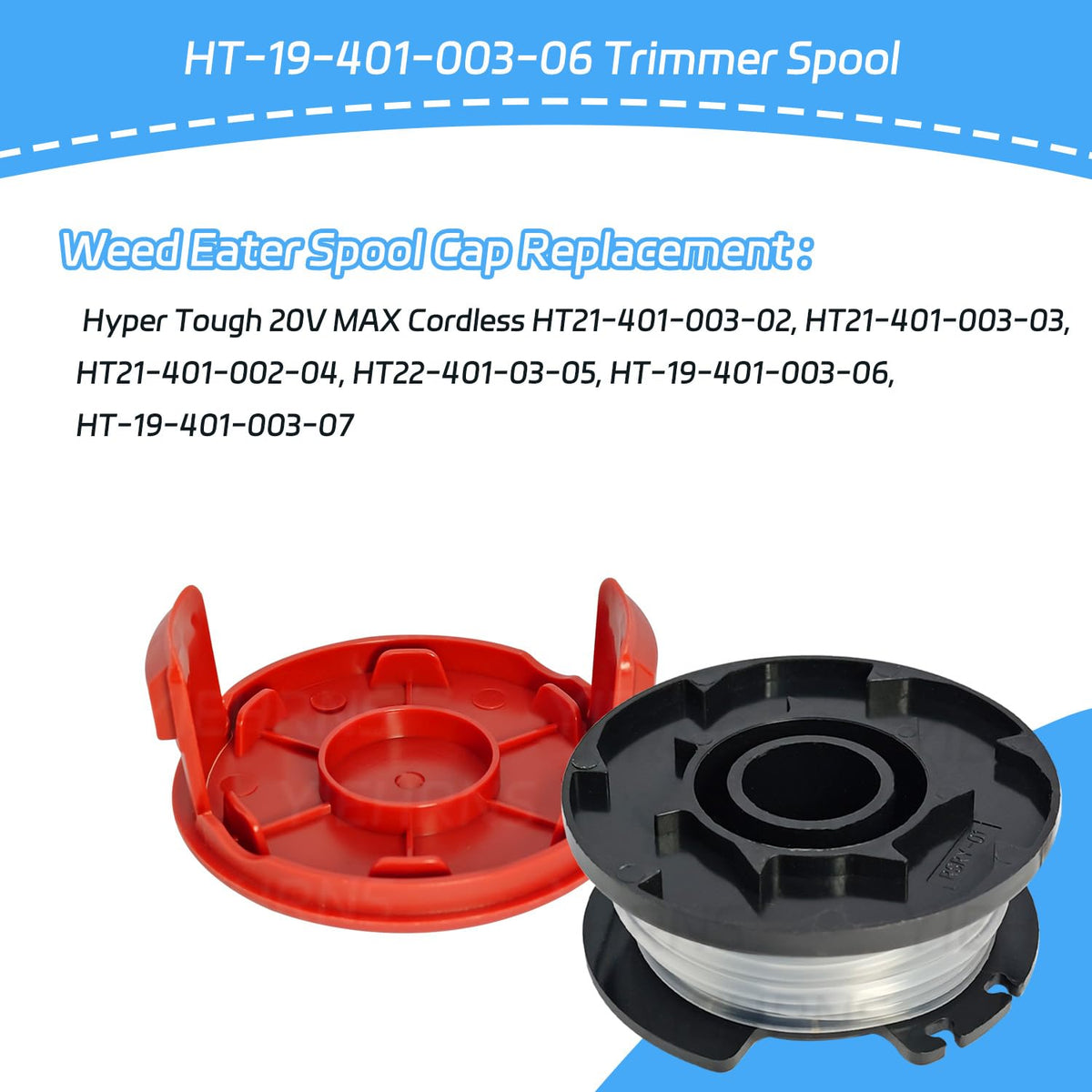 YIEHRNS HT19-401-003-07 spool side view with reliable line feeding.