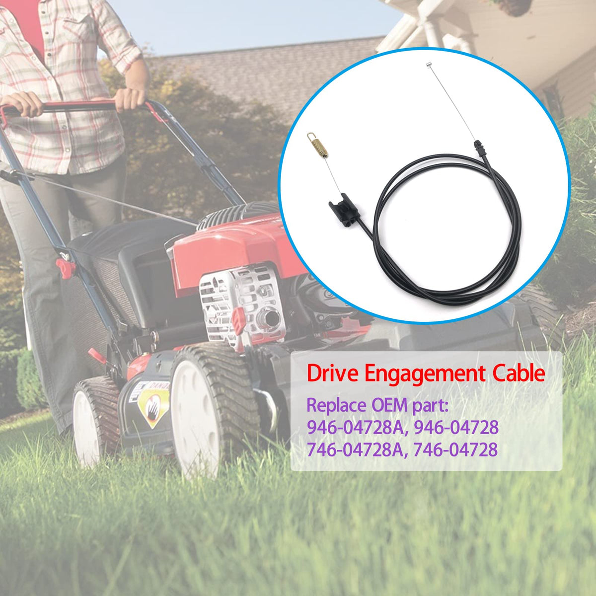 Yiekea drive cable for Troy-Bilt TB210 ensures reliable mowing control