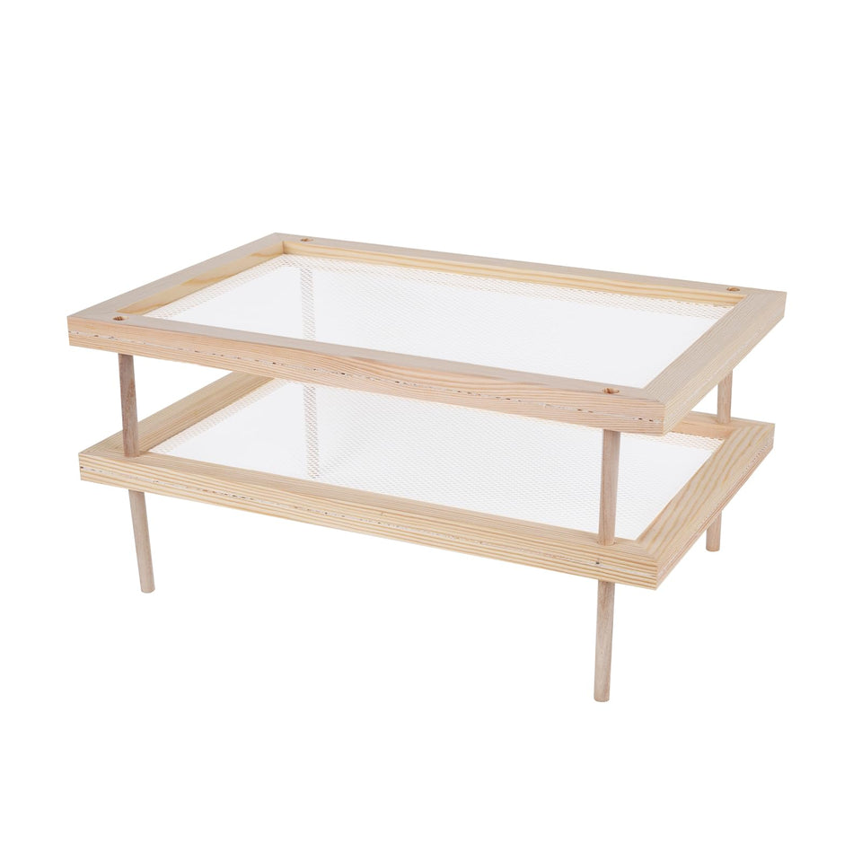 YiePhiot herb drying rack two-layer design supports efficient air flow for faster drying.