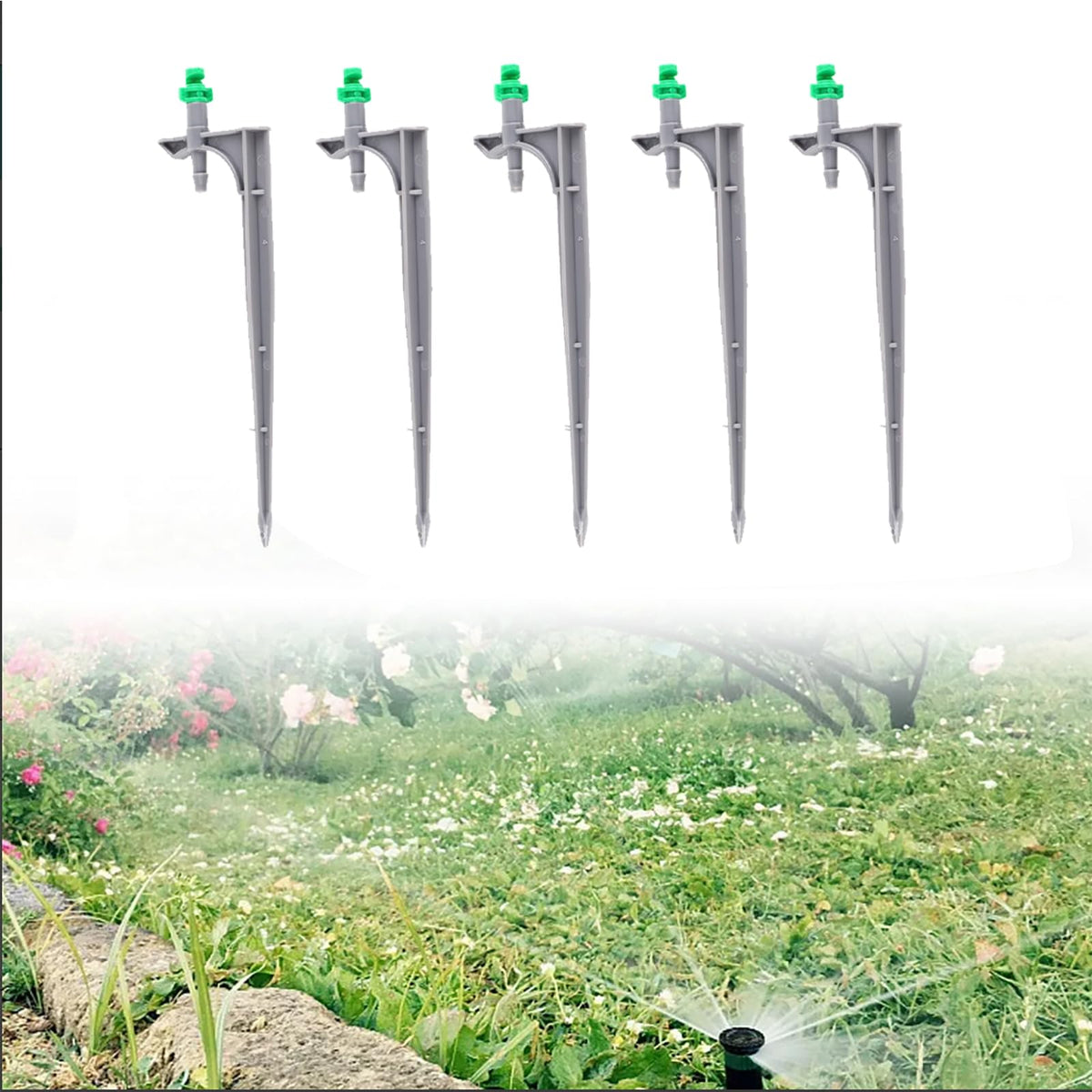 YIHAOSSING wide-application emitter for flowers, lawns, and gardens.
