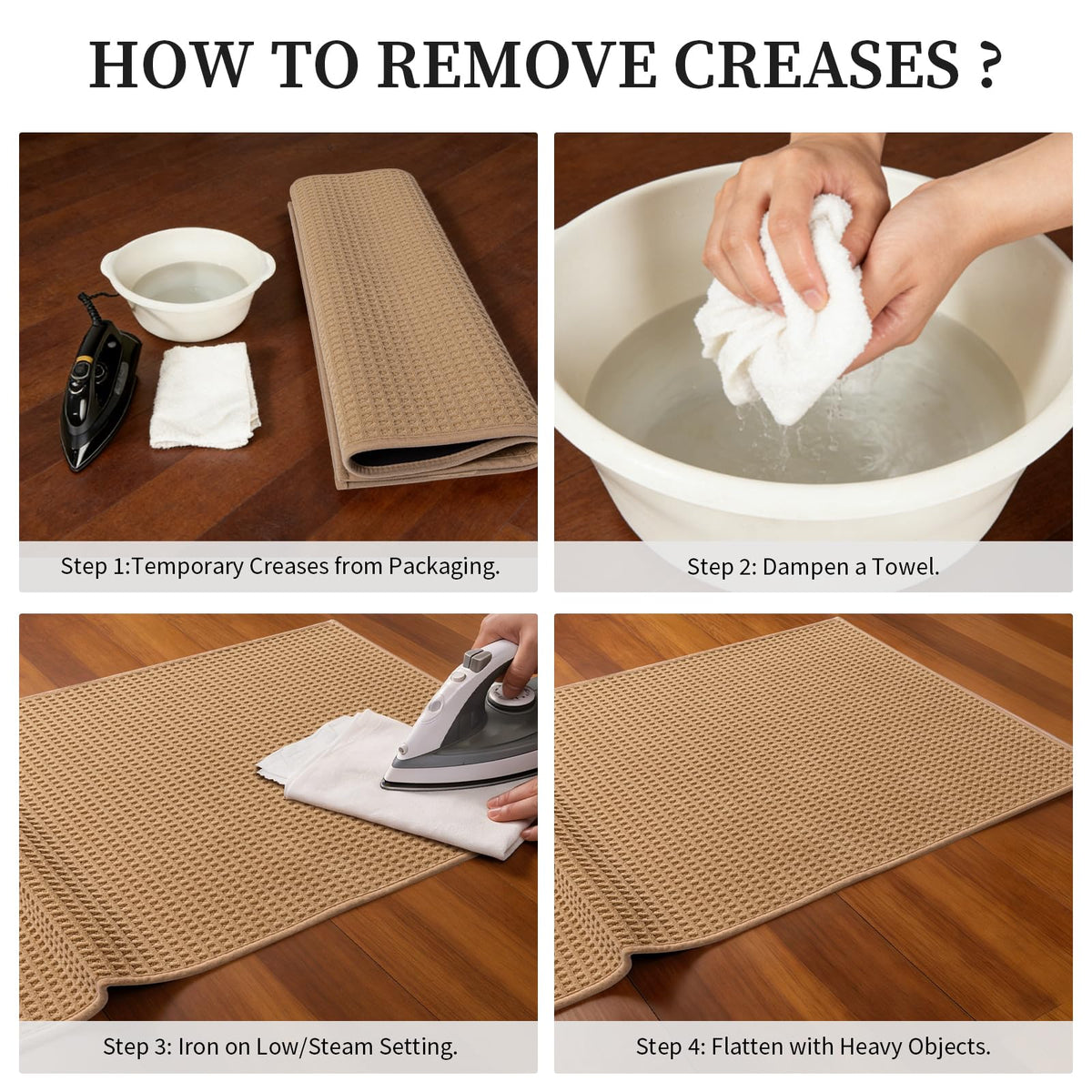 YIHOUSE care tip for crease-free unpacking and quick setup.