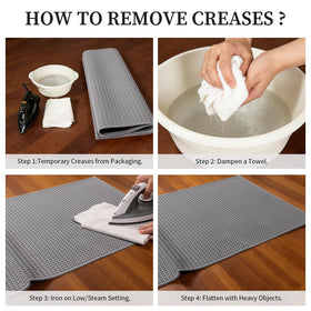 YIHOUSE care-ready mat is easy to shake, vacuum, or wipe