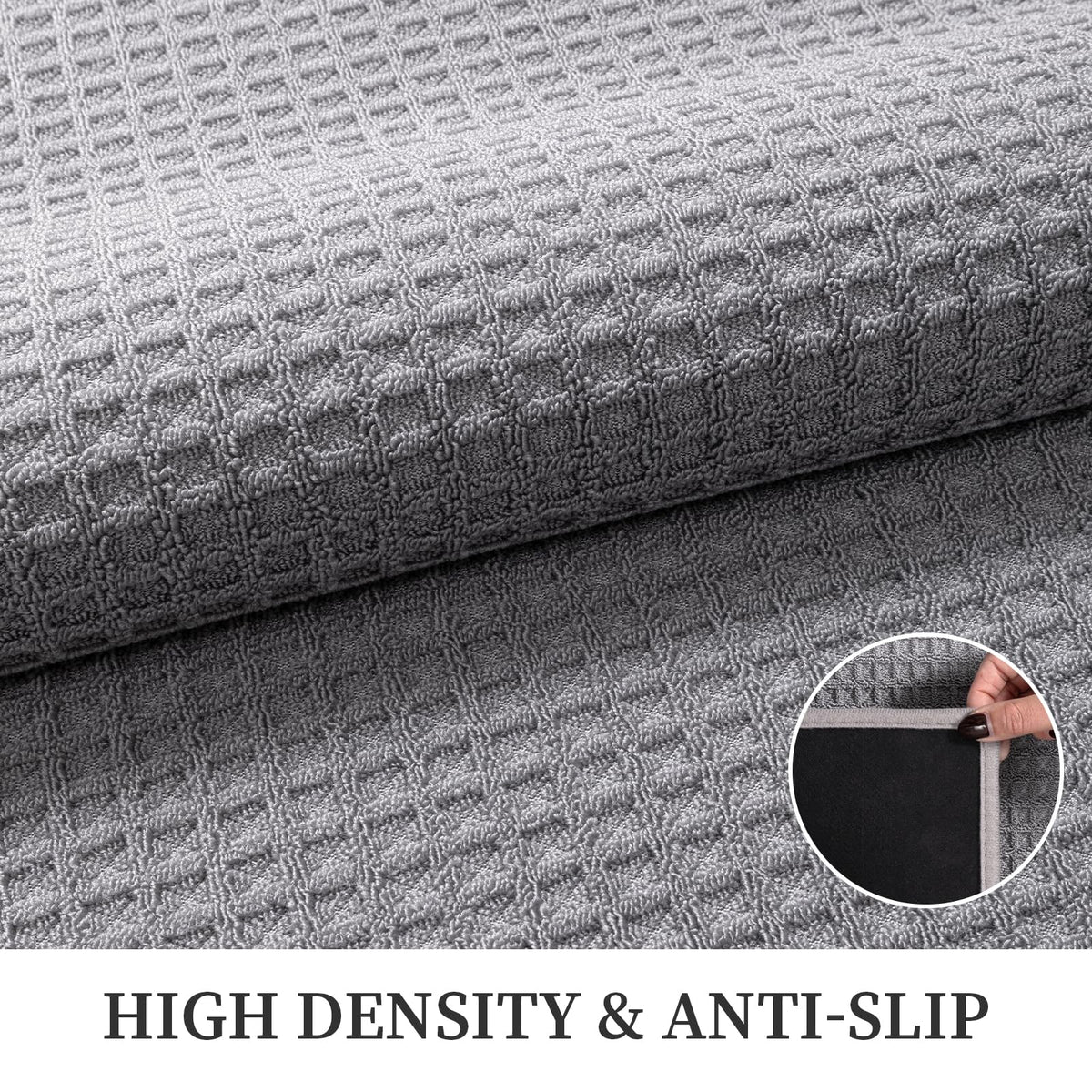 YIHOUSE door mat non-slip backing keeps it securely in place