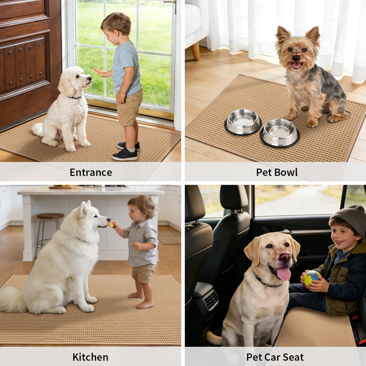 YIHOUSE versatile entryway mat fits front or back doors.