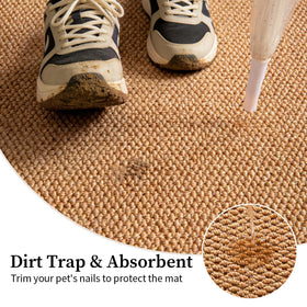 YIHOUSE rug includes anti-slip corner pads for stability on smooth floors.