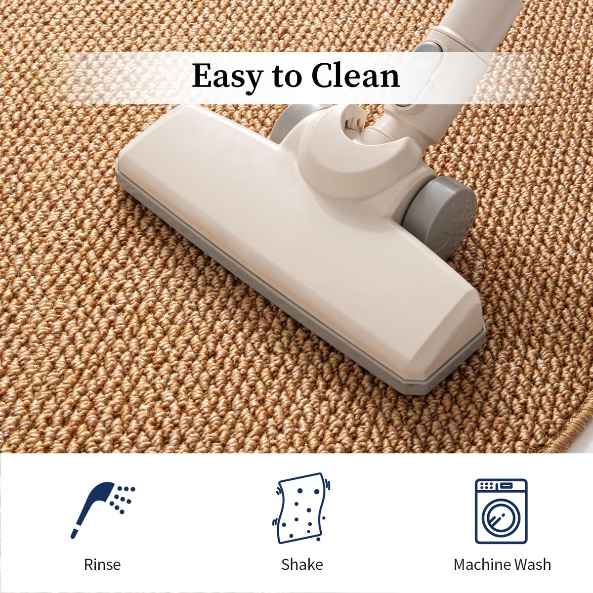 YIHOUSE soft-underfoot rug provides comfortable footing on tile, wood, or laminate.