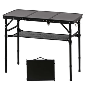 YihuiKo folding picnic table closed for compact carry and storage.