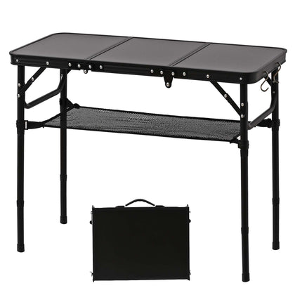YihuiKo folding picnic table closed for compact carry and storage.