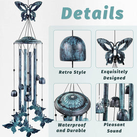 Yiiwinwy outdoor decoration with aluminum tubes for crisp, lasting sounds