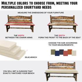 36 x 18 inch YIJIAN HOME bench cushion ready for seating
