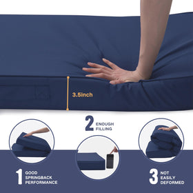 YIJIAN HOME bench cushion with handle for easy outdoor carrying and setup
