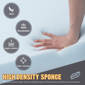 YIJIAN HOME blue memory foam cushion offering balanced support and softness.