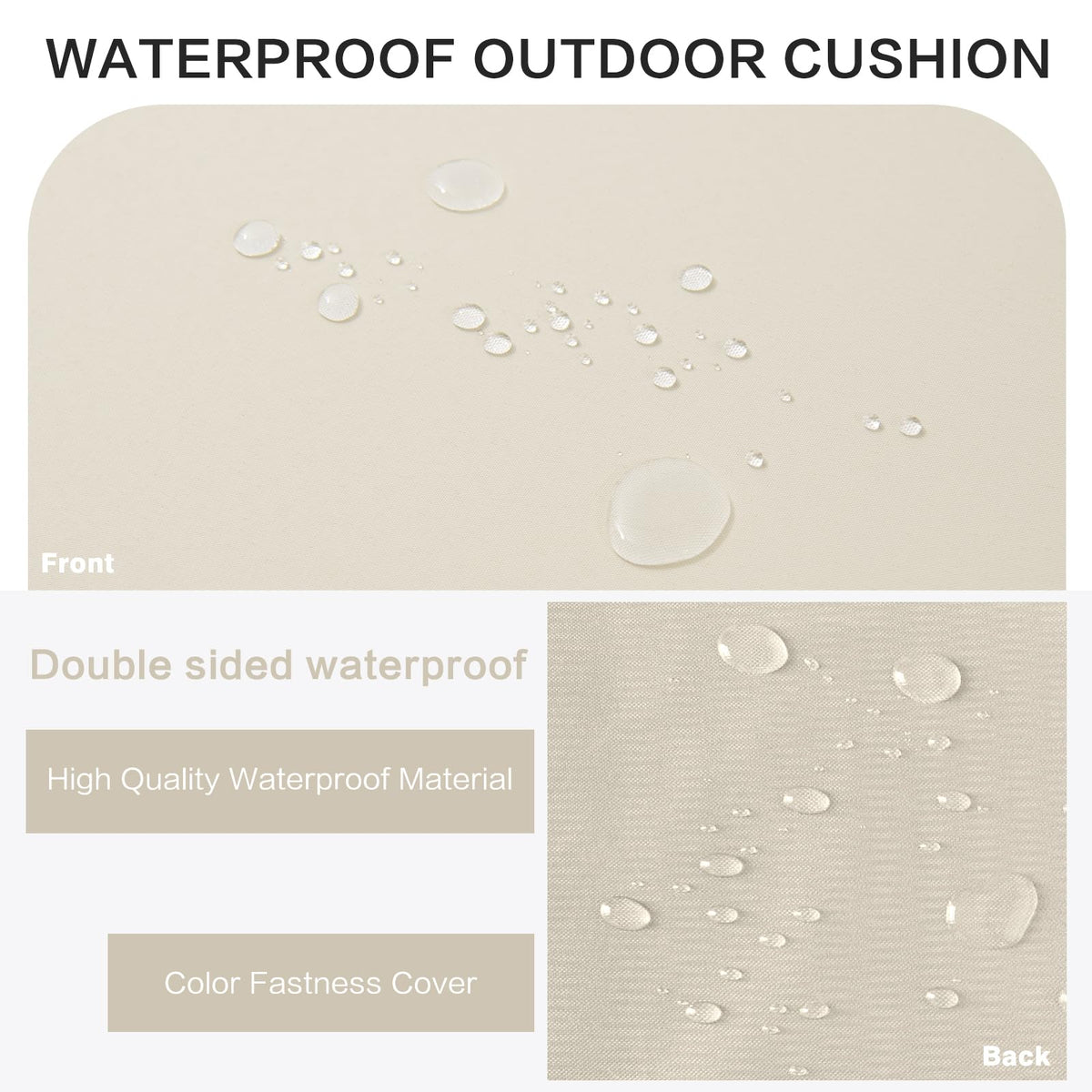 Waterproof polyester outdoor bench cushion from YIJIAN HOME