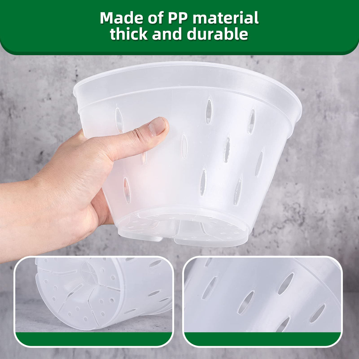 YIKUSH transparent root view pot enables quick root health checks.