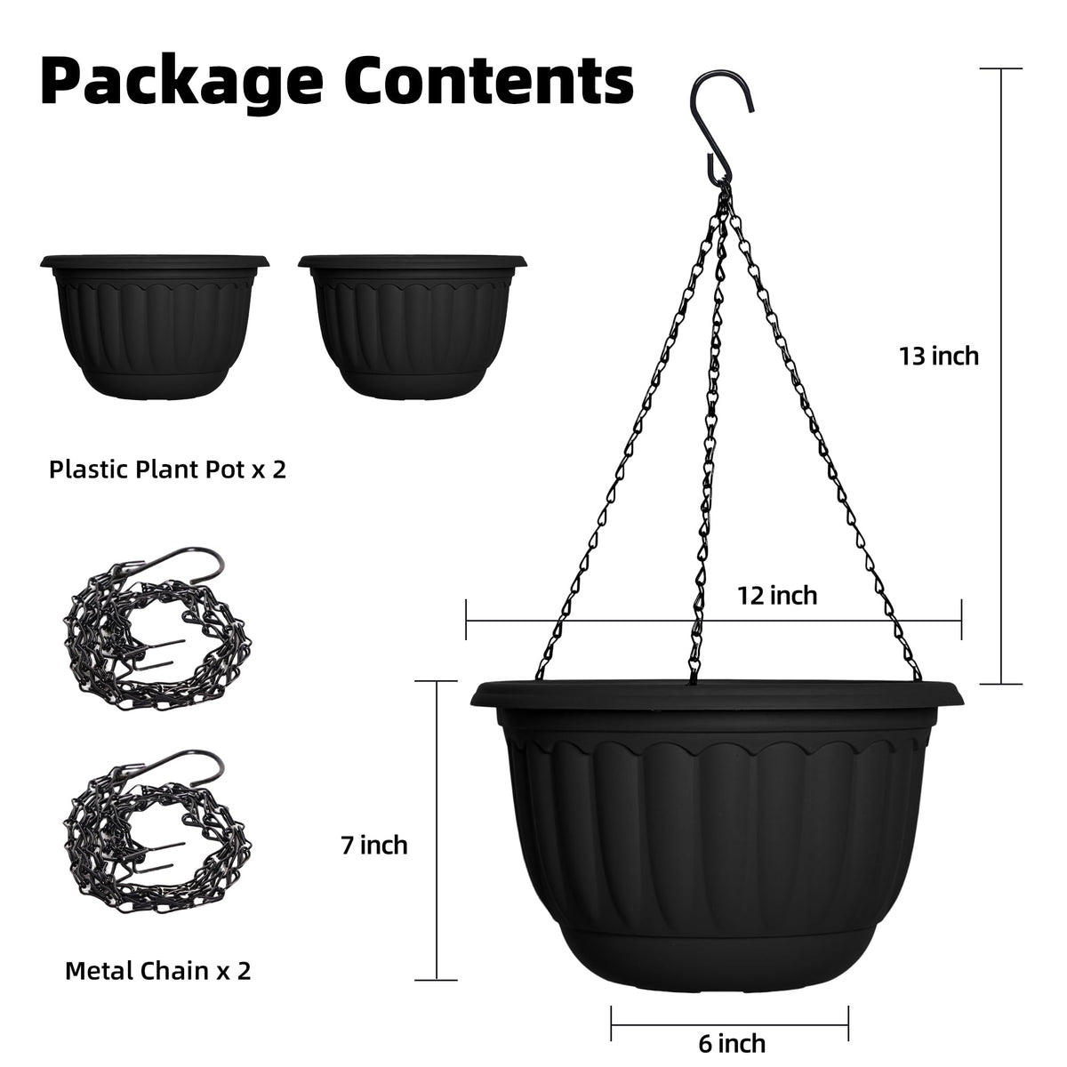 YIKUSH planter with drainage hole and absorbing tray for moisture control.