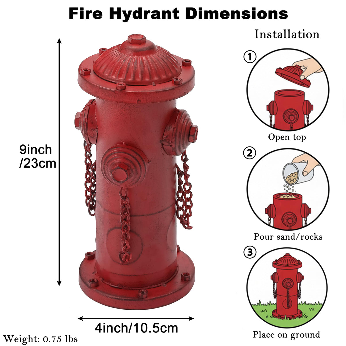 YiLifebes fire hydrant statue doubles as garden decor while guiding daily habits