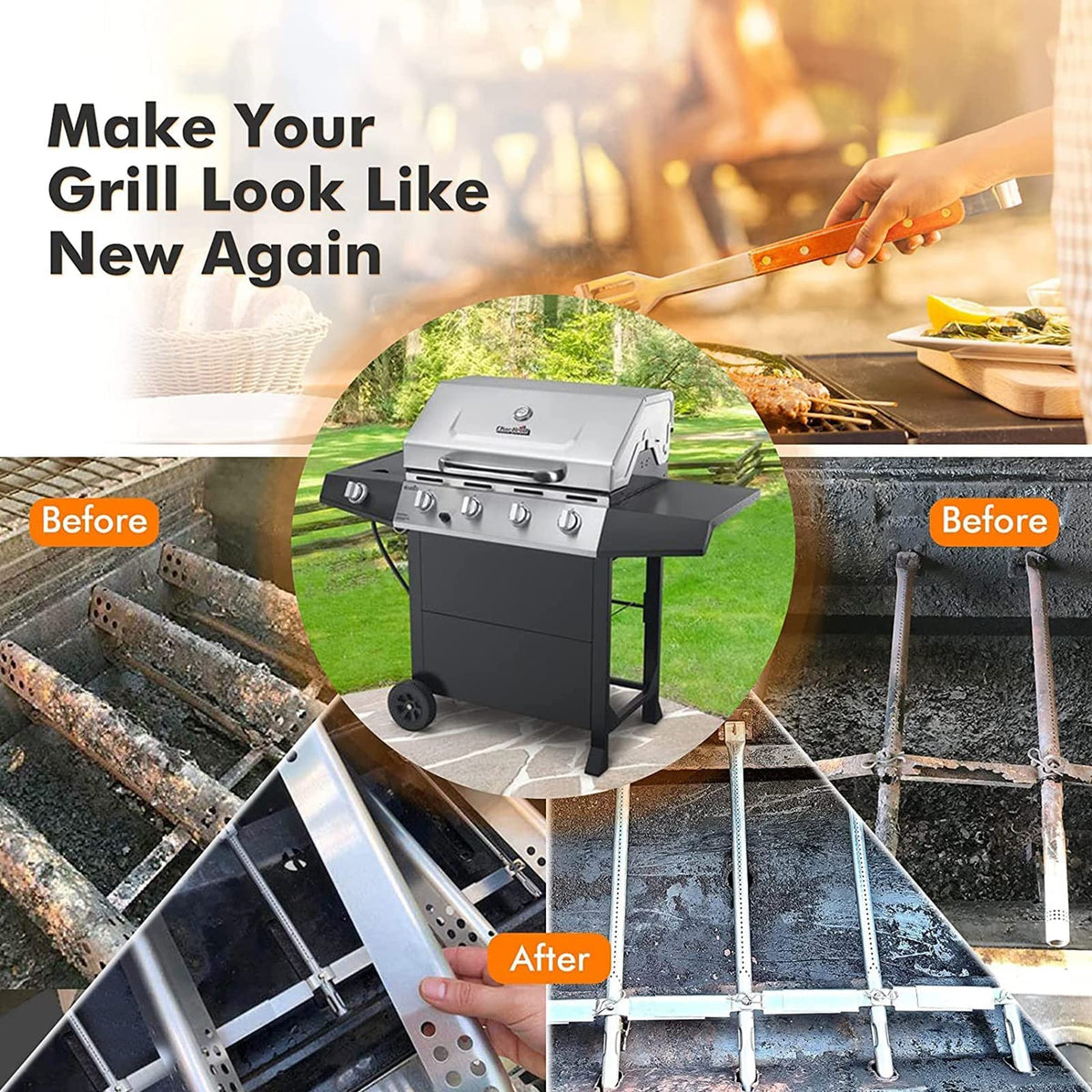 Yiming Charbroil Advantage full-kit display image illustrating all included parts.