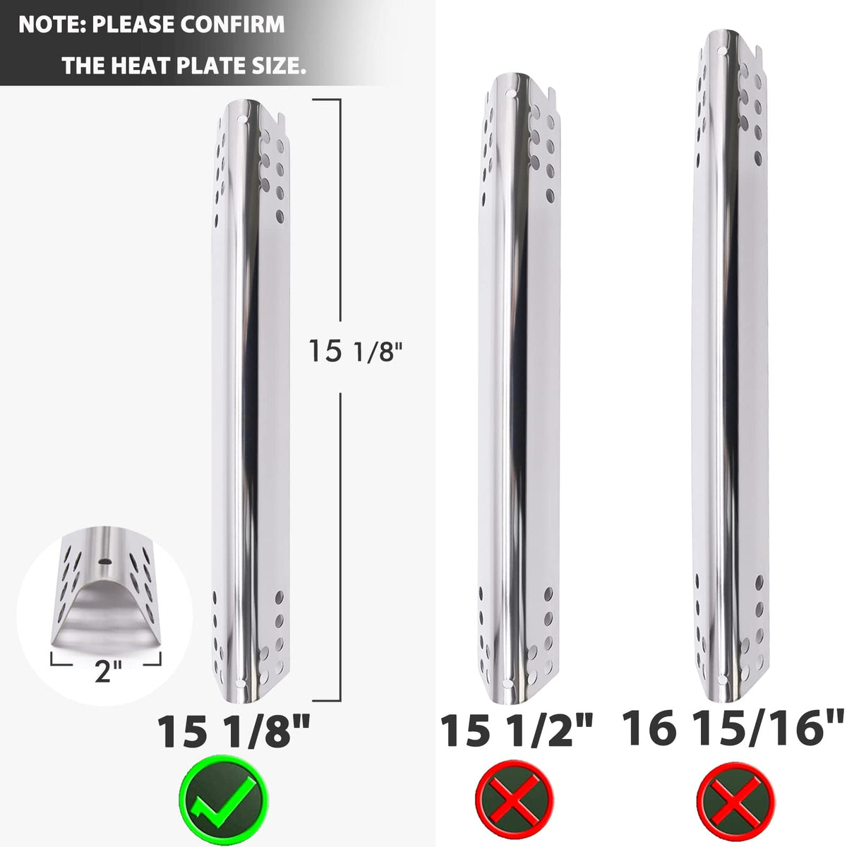 Yiming Charbroil Advantage heat-plate close-up highlighting rust-resistant stainless steel.