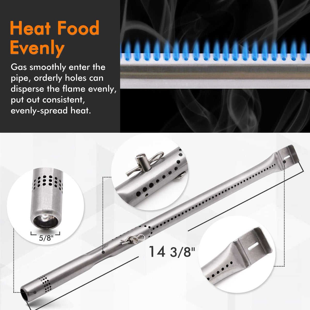 Yiming stainless steel components resist heat and corrosion for long-lasting grill parts.
