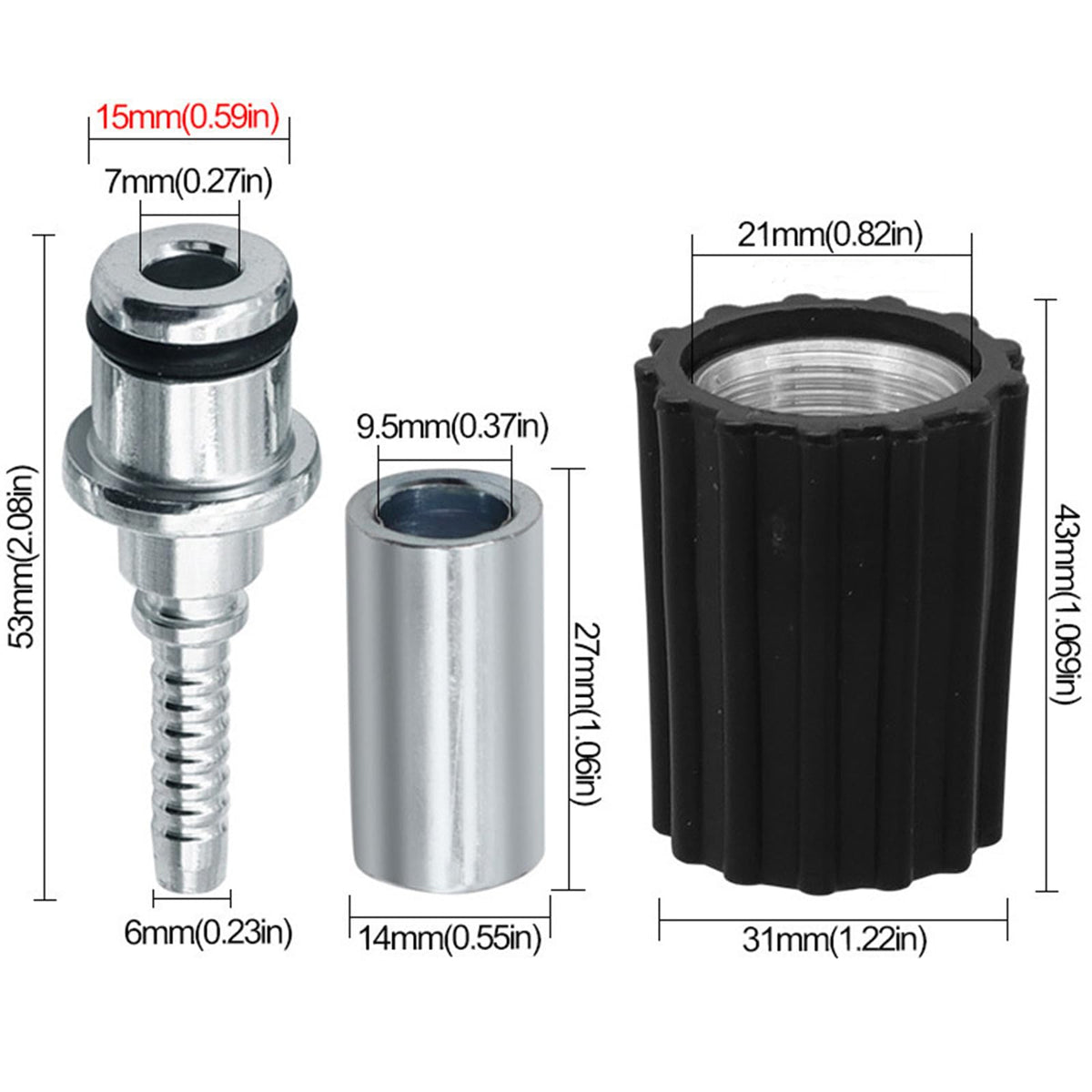 Close-up of Yimluofa M22 ferrule metal body showing durability.