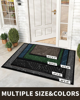 Yimobra door mat with leaf-pattern front view adds style and function to entryways