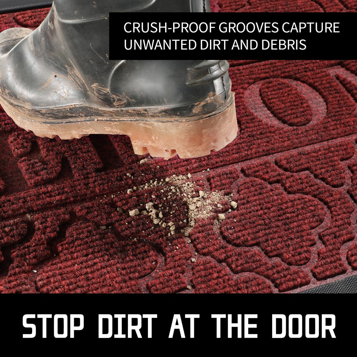 Yimobra door mat with non-slip backing prevents slips on hard floors