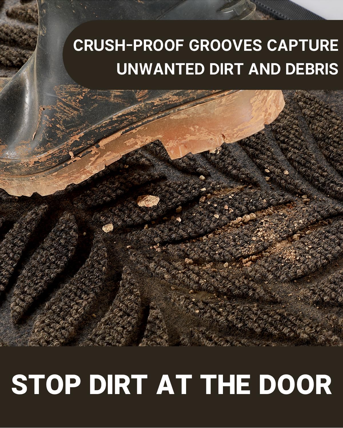 Yimobra door mat features non-slip rubber backing for secure placement