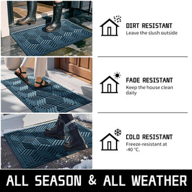 Yimobra natural rubber mat provides non-slip grip in rain or snow.