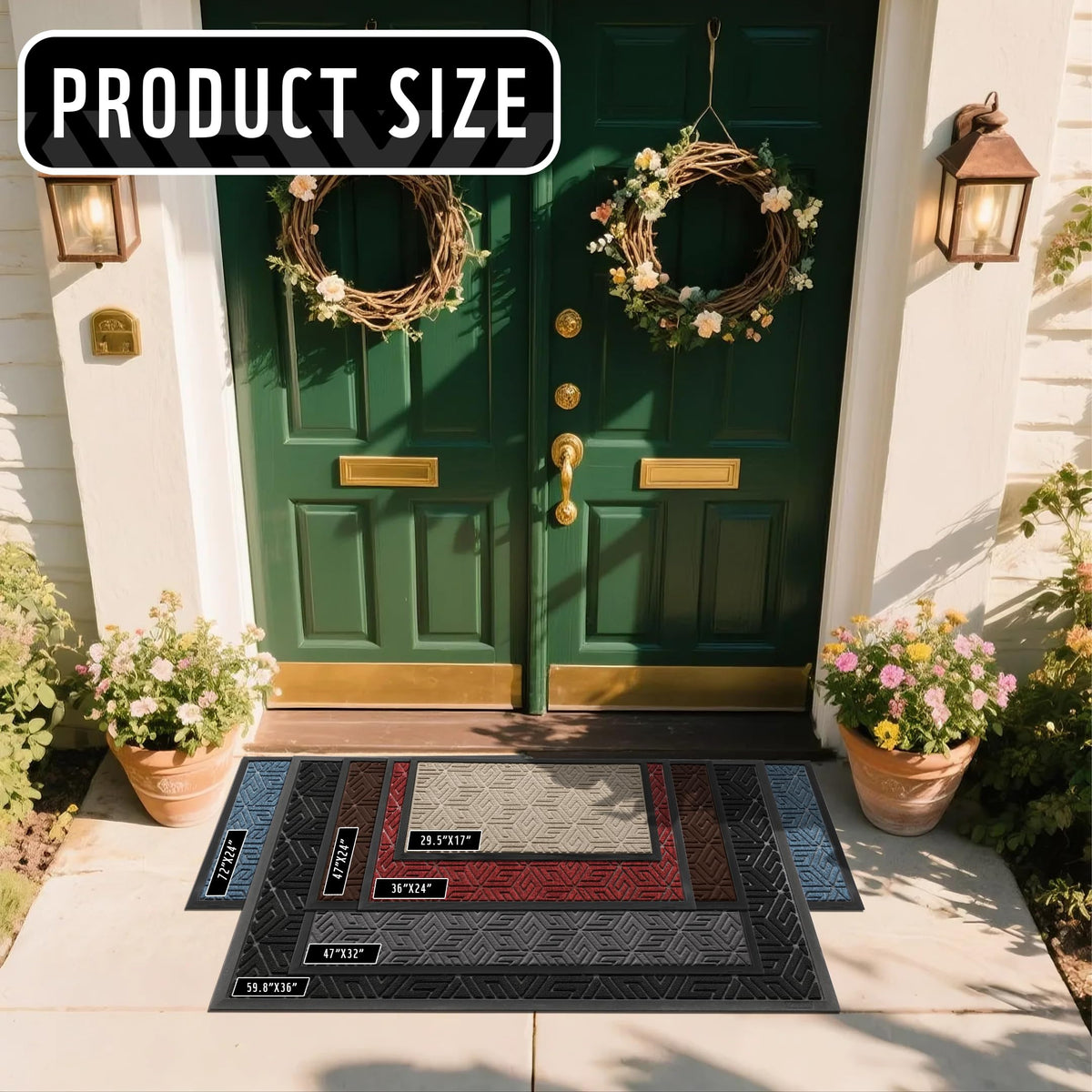 Yimobra doormat groove design captures sand and mud from shoes.