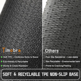 Rugged polyester surface of Yimobra mat withstands weather conditions outdoors.