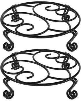 Yimobra elegant wrought-iron plant stand adds decorative appeal to your space.