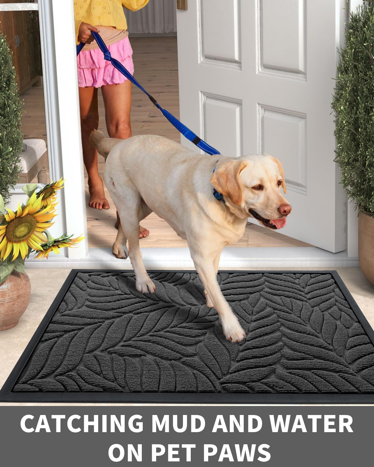 Yimobra mat cleans quickly with broom or high-pressure washer for easy refresh.