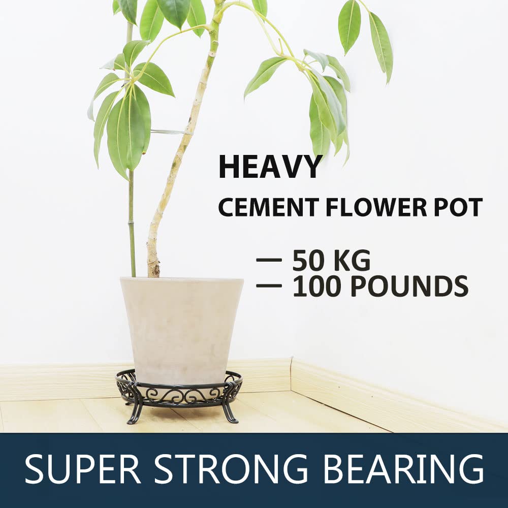 Yimobra heavy-duty iron stand supports up to 300 pounds for large planters.