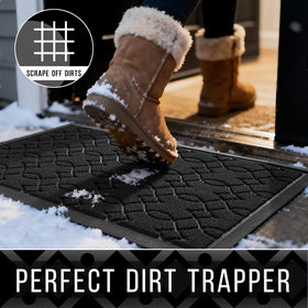 Yimobra 36x24 mat with non-slip rubber backing prevents slips at doorways.