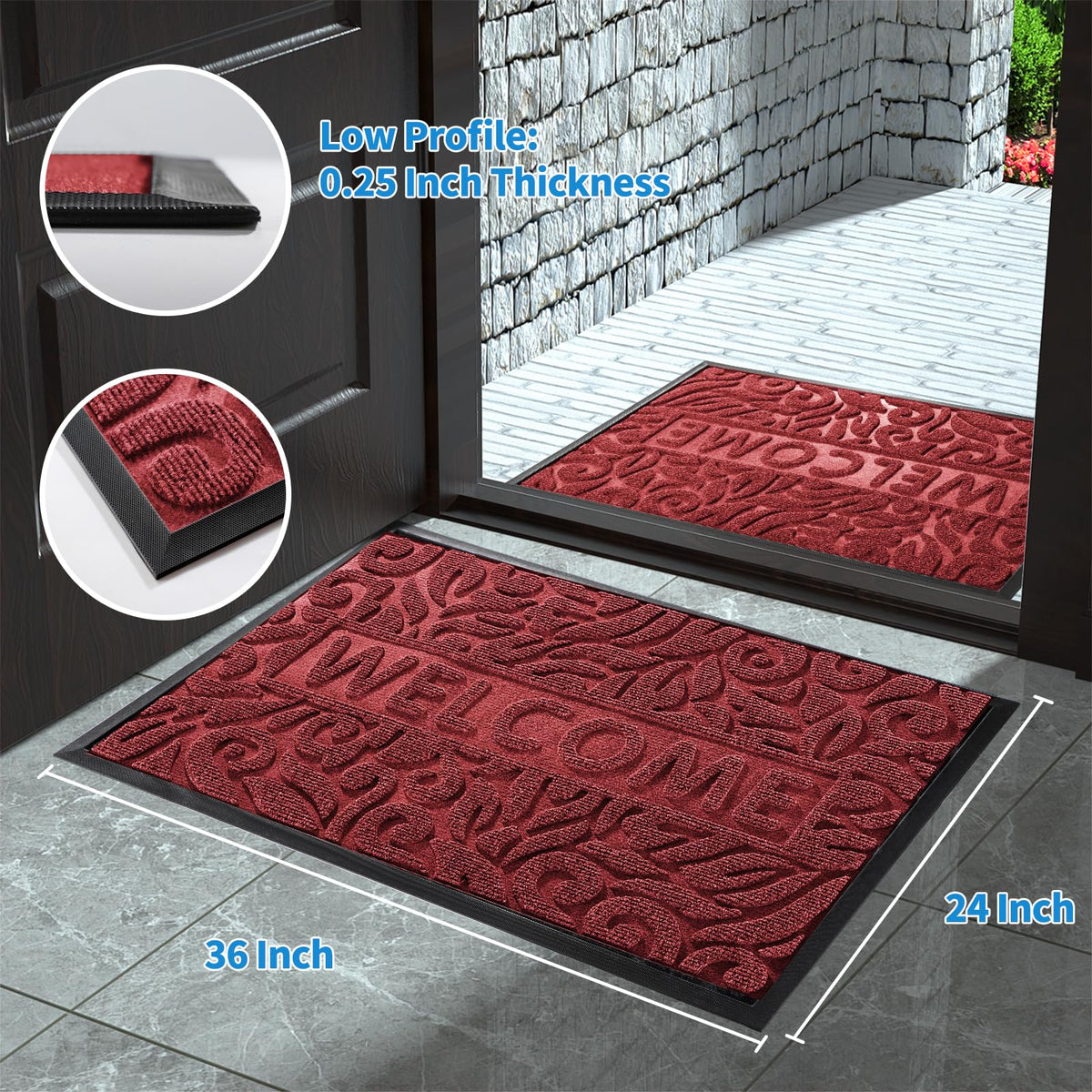 Yimobra versatile mat supports indoor and outdoor use and easy cleaning