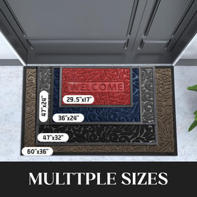 Yimobra mat with rubber backing prevents slipping and protects floors