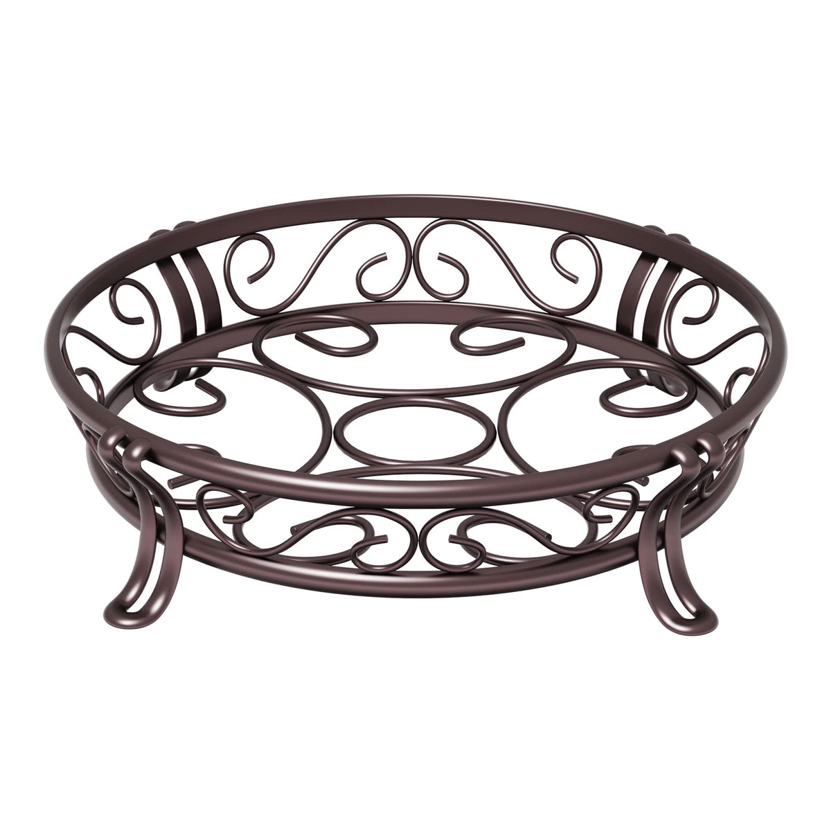 Yimobra metal plant stand in bronze brown for versatile indoor or outdoor display.