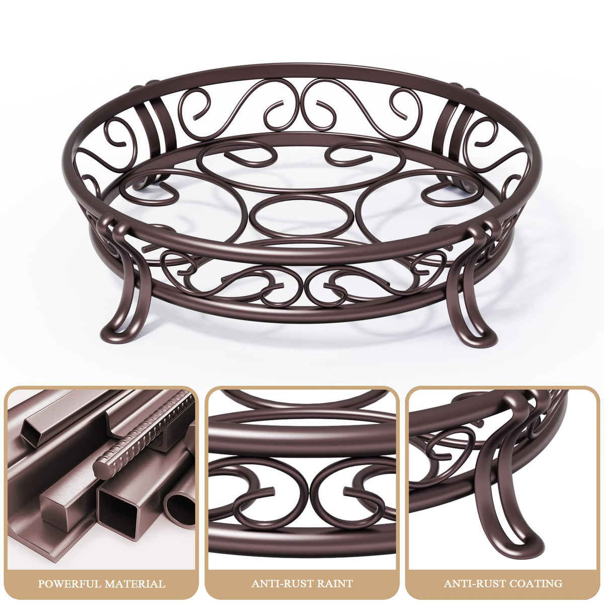 Yimobra versatile stand fits indoor, outdoor, balcony, and garden displays.
