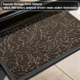 Yimobra outdoor mat being cleaned easily with vacuum or rinse.