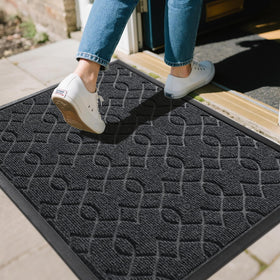 Yimobra outdoor mat front door dirt capture showing entryway protection