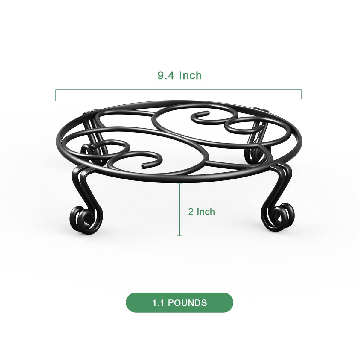 Yimobra round stand 11.8-inch diameter accommodates larger planters.