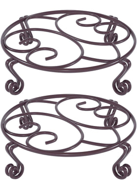 Decorative Yimobra plant stands with flower-pattern silhouette for garden or balcony